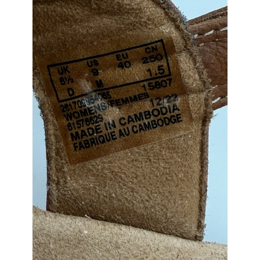 Clarks Kitly Way Women Size US 9M/UK‎ 6.5 Cut Out Detailed Strappy Wedge Sandals